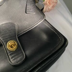 Vintage Black Coach Station Bag